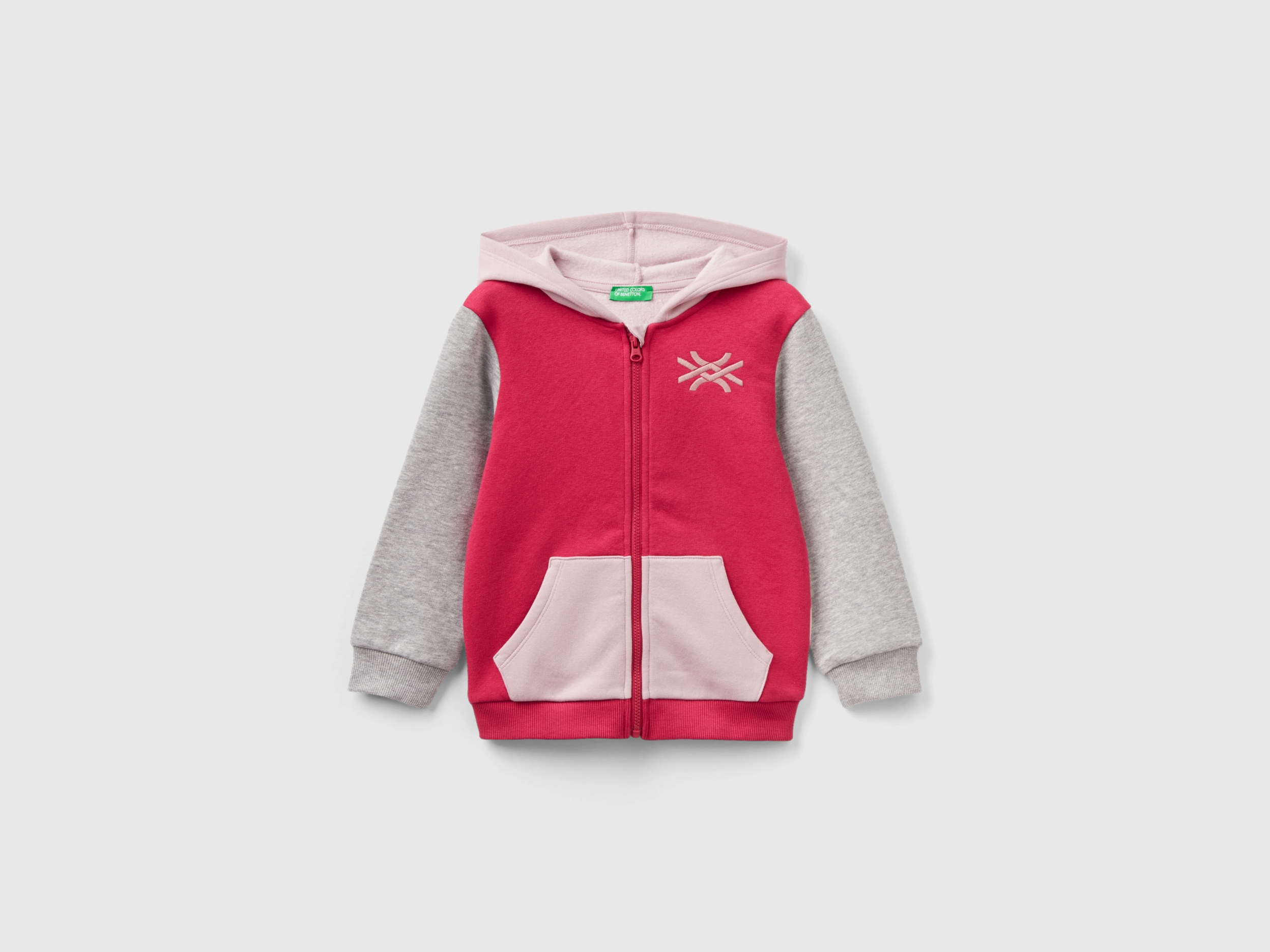 Sweat zippé en coton mélangé Sweat zippé en coton mélangé