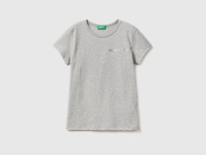 T-shirt à logo pailleté en coton bio T-shirt à logo pailleté en coton bio
