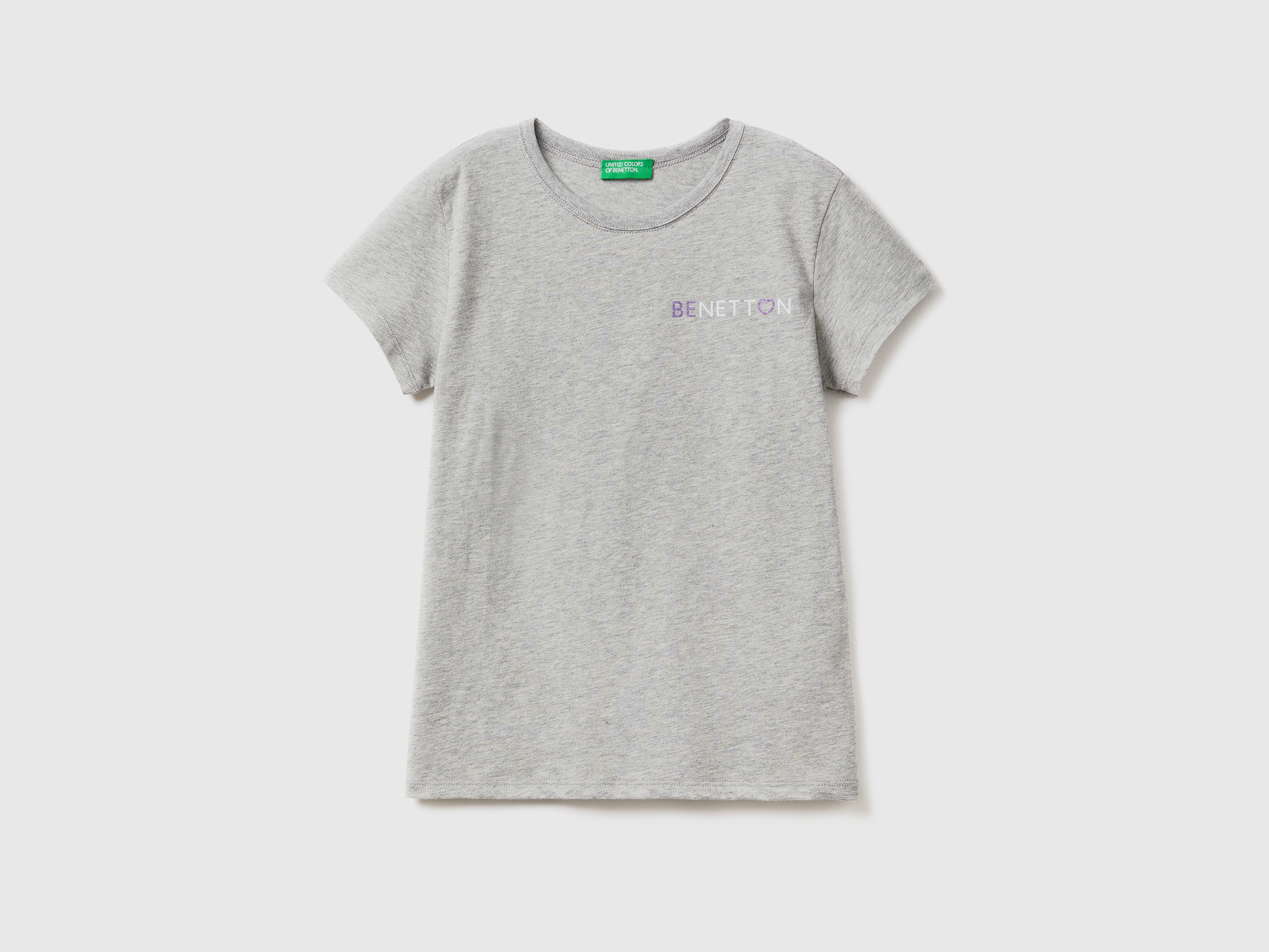 T-shirt à logo pailleté en coton bio T-shirt à logo pailleté en coton bio