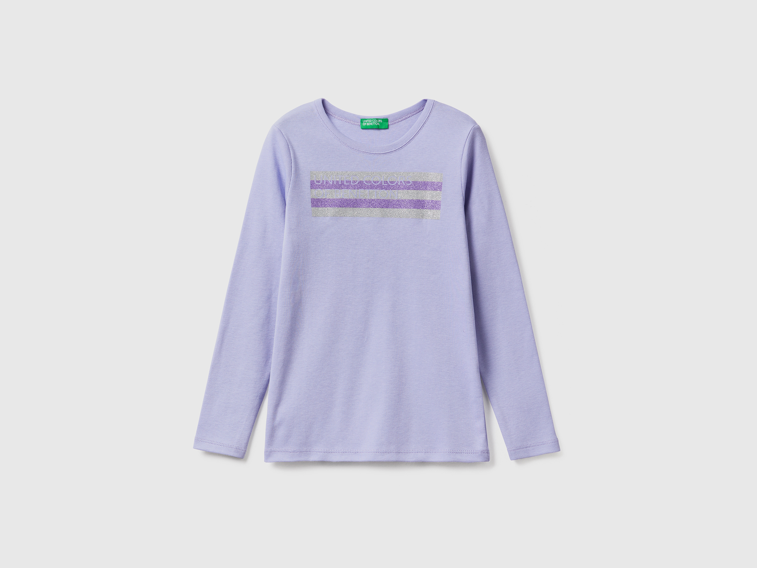 T-shirt à manches longues et imprimé pailleté T-shirt à manches longues et imprimé pailleté