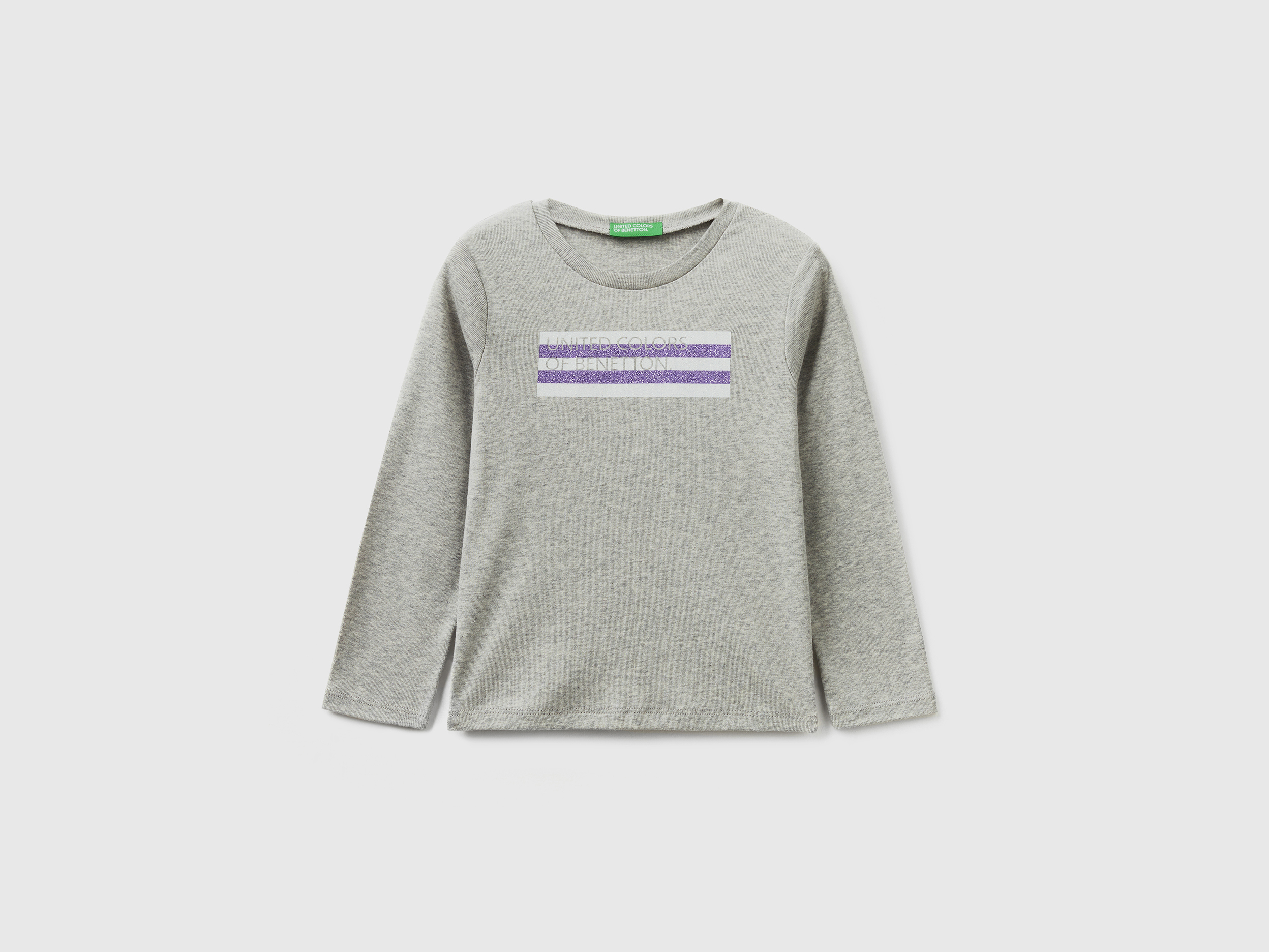 T-shirt à manches longues et imprimé pailleté T-shirt à manches longues et imprimé pailleté