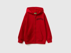Sweat zippé à logo brodé Sweat zippé à logo brodé