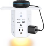 Wall Outlet Extender with Shelf and Night Light,Surge Protector,USB Wall Charger with 5 AC Outlets and 3 USB Ports 1 USB C Outlet Wide Space 3-Sided Power Strip Multi Plug Outlets… Wall Outlet Extender with Shelf and Night Light,Surge Protector,USB Wall Charger with 5 AC Outlets and 3 USB Ports 1 USB C Outlet Wide Space 3-Sided Power Strip Multi Plug Outlets…