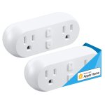 Meross WiFi Dual Smart Plug 15A Smart Outlet Supports Apple HomeKit, Siri, Alexa, Echo and SmartThings, 2 in1, Voice & Remote Control, Timer, No Hub Required, 2.4G, 2 Pack Meross WiFi Dual Smart Plug 15A Smart Outlet Supports Apple HomeKit, Siri, Alexa, Echo and SmartThings, 2 in1, Voice & Remote Control, Timer, No Hub Required, 2.4G, 2 Pack