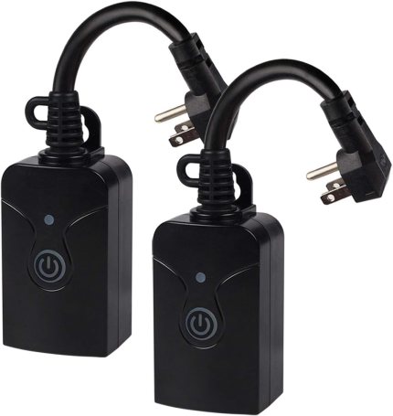 Outdoor Smart WiFi Plug, HBN Heavy Duty Wi-Fi Timer with One Grounded Outlet, Wireless Remote Control by App Compatible with Alexa and Google Home Assistant 2.4 GHz Network only, ETL Listed (2 Pack) Outdoor Smart WiFi Plug, HBN Heavy Duty Wi-Fi Timer with One Grounded Outlet, Wireless Remote Control by App Compatible with Alexa and Google Home Assistant 2.4 GHz Network only, ETL Listed (2 Pack)