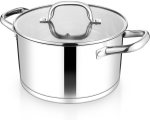 TeamFar 5 QT Stock Pot, Tri-ply Bottom Stainless Steel Stockpot Cooking Soup Pasta Pot with Lid for Gas/Induction/Electric Stoves, Non-toxic & Heavy Duty, Double Handles & Dishwasher Safe TeamFar 5 QT Stock Pot, Tri-ply Bottom Stainless Steel Stockpot Cooking Soup Pasta Pot with Lid for Gas/Induction/Electric Stoves, Non-toxic & Heavy Duty, Double Handles & Dishwasher Safe
