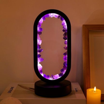 Runyangshi Crystal Lamp Amethyst Raw Stone Ellipse Night Lamp Natural Healing Crystal Night Light Table Lamp Base USB Port 3 Colours Mode for Bedroom Bedside Lamp Office Home Decor Gift Runyangshi Crystal Lamp Amethyst Raw Stone Ellipse Night Lamp Natural Healing Crystal Night Light Table Lamp Base USB Port 3 Colours Mode for Bedroom Bedside Lamp Office Home Decor Gift