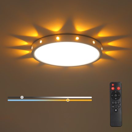 12in 24Watt Flush Mount led Ceiling Light fixtures.Remote Control Dimmable Ceiling Lights for Bedroom, Dining Room, Kitchen, Round White 12in 24Watt Flush Mount led Ceiling Light fixtures.Remote Control Dimmable Ceiling Lights for Bedroom, Dining Room, Kitchen, Round White