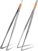 2Pcs 12-inch Kitchen Tweezers for Cooking, Kitchen Tweezer Tongs, Fine Stainless Steel Cooking Utensils Set for Steak, Salad, Pasta, Bacon, Sausage, BBQ, Toast, Aquarium, Silver, Achiwish 2Pcs 12-inch Kitchen Tweezers for Cooking, Kitchen Tweezer Tongs, Fine Stainless Steel Cooking Utensils Set for Steak, Salad, Pasta, Bacon, Sausage, BBQ, Toast, Aquarium, Silver, Achiwish