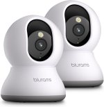 blurams Cameras for Home Security, 2K Pet Camera with Phone App, 360° PTZ Indoor Cameras, 2-Way Talk, Motion Tracking, Color/IR Night Vision, Cloud&SD, Works with Alexa (2Pack, 5GHz/2.4GHz Dual-Band) blurams Cameras for Home Security, 2K Pet Camera with Phone App, 360° PTZ Indoor Cameras, 2-Way Talk, Motion Tracking, Color/IR Night Vision, Cloud&SD, Works with Alexa (2Pack, 5GHz/2.4GHz Dual-Band)