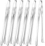 6 Pcs 11 Inches Stainless Steel Korean BBQ Grill Tongs Japanese Barbecue Tongs for Cooking Portable Kitchenware Home Outdoor Steak Salad Food 6 Pcs 11 Inches Stainless Steel Korean BBQ Grill Tongs Japanese Barbecue Tongs for Cooking Portable Kitchenware Home Outdoor Steak Salad Food