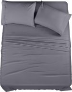 Utopia Bedding Queen Bed Sheets Set – 4 Piece Bedding – Brushed Microfiber 100% Polyester – Shrinkage and Fade Resistant – Easy Care (Queen, Grey) Utopia Bedding Queen Bed Sheets Set – 4 Piece Bedding – Brushed Microfiber 100% Polyester – Shrinkage and Fade Resistant – Easy Care (Queen, Grey)