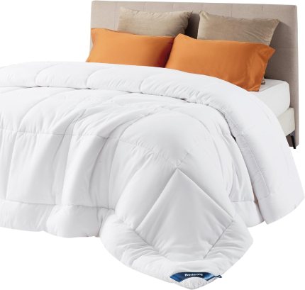 Bedsure Comforter Duvet Insert – Quilted Comforters Queen Size, All Season Duvet, Down Alternative Bedding, with 8 Tabs, Gifts for Women/Men, White, Queen 88 x 88 Inches Bedsure Comforter Duvet Insert – Quilted Comforters Queen Size, All Season Duvet, Down Alternative Bedding, with 8 Tabs, Gifts for Women/Men, White, Queen 88 x 88 Inches