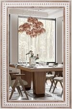 36×24” Boho Wooden Rectangle Wall Mirror, Rustic Farmhouse Rectangular Mirrors for Bathroom, Bedroom, Living Room, Entryway Decorative – Vertical or Horizontal Hanging 36×24” Boho Wooden Rectangle Wall Mirror, Rustic Farmhouse Rectangular Mirrors for Bathroom, Bedroom, Living Room, Entryway Decorative – Vertical or Horizontal Hanging