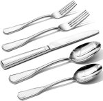KINGSTONE 40-Piece Silverware Set, 18/10 Stainless Steel Flatware Set for 8, Tableware Cutlery Set, Utensil Sets for Home Restaurant, Mirror Finish, Dishwasher Safe KINGSTONE 40-Piece Silverware Set, 18/10 Stainless Steel Flatware Set for 8, Tableware Cutlery Set, Utensil Sets for Home Restaurant, Mirror Finish, Dishwasher Safe