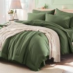 Anluoer Queen Size Comforter Sets 7 Pieces, Green Queen Bed Set with Sheets, All Season Bed in a Bag with 1 Comforter, 2 Pillowcases, 2 Pillow Shams, 1 Flat Sheet, 1 Fitted Sheet Anluoer Queen Size Comforter Sets 7 Pieces, Green Queen Bed Set with Sheets, All Season Bed in a Bag with 1 Comforter, 2 Pillowcases, 2 Pillow Shams, 1 Flat Sheet, 1 Fitted Sheet