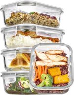 Vtopmart 5Pack 22oz Glass Storage Containers with Lids, Glass Meal Prep Food Container Sets with Snap Airtight Lids for Microwave, Oven, Freezer and Dishwasher Vtopmart 5Pack 22oz Glass Storage Containers with Lids, Glass Meal Prep Food Container Sets with Snap Airtight Lids for Microwave, Oven, Freezer and Dishwasher