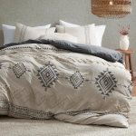 Oli Anderson Boho Duvet Cover Set King Size, Beige and Gray Color Clash 3 Pieces Microfiber Bedding Set, Durable and Super Soft Duvet Covers with Zipper and Ties, 104″*90″ Oli Anderson Boho Duvet Cover Set King Size, Beige and Gray Color Clash 3 Pieces Microfiber Bedding Set, Durable and Super Soft Duvet Covers with Zipper and Ties, 104″*90″