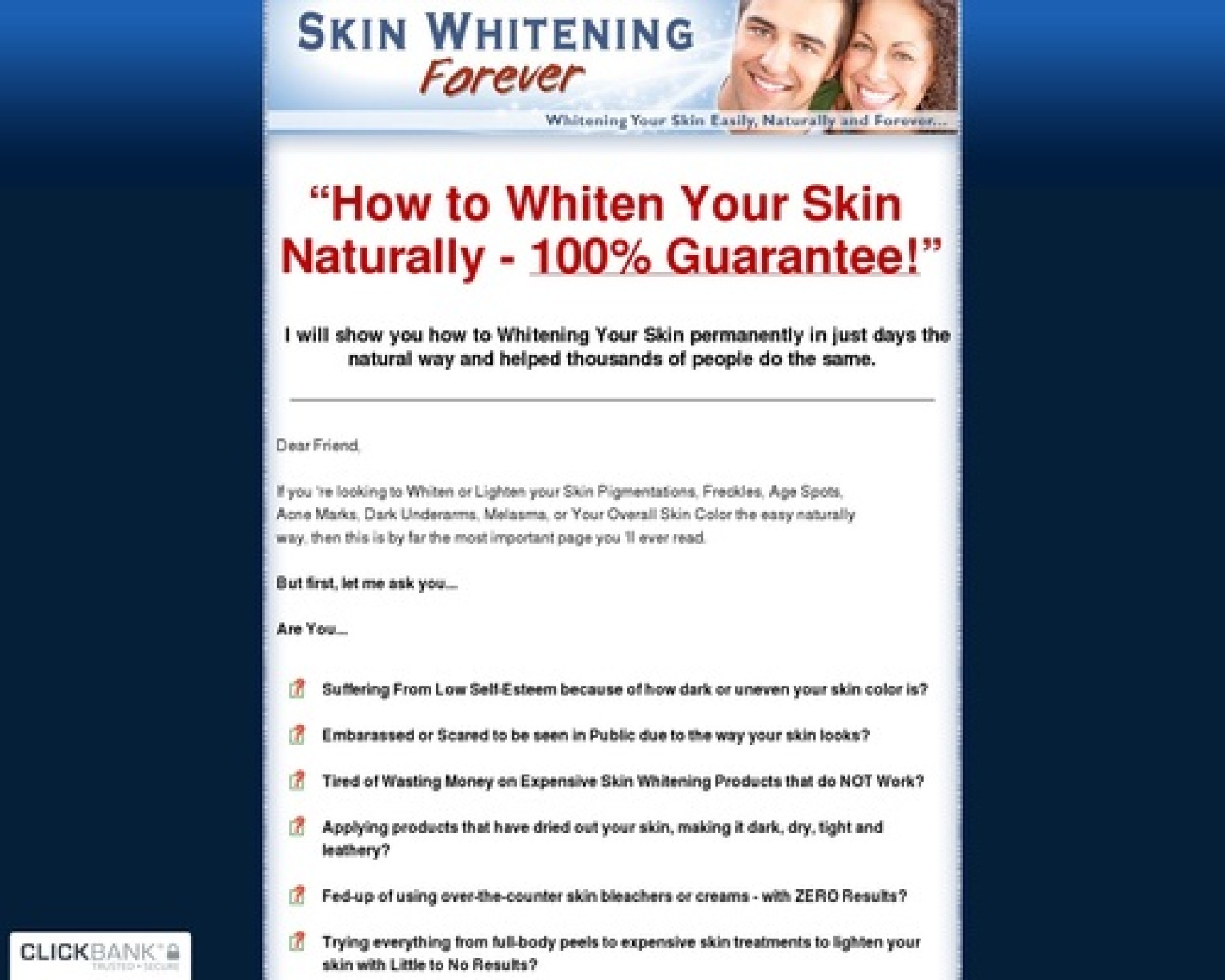 Skin Whitening Forever – Whitening Your Skin Easily, Naturally and Forever Skin Whitening Forever – Whitening Your Skin Easily, Naturally and Forever
