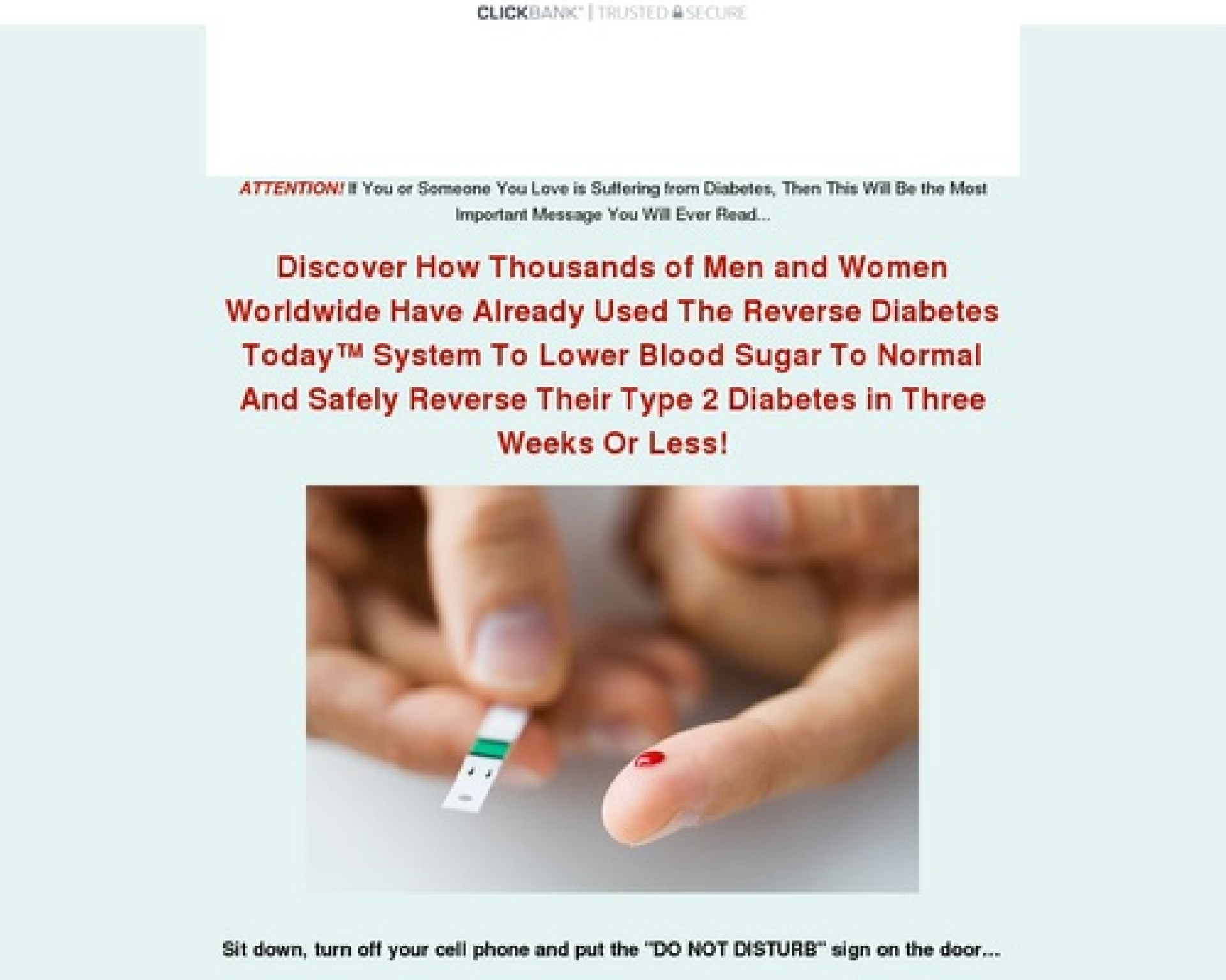 "REVERSE DIABETES TODAY" – Your Diabetes Cure – Official Website "REVERSE DIABETES TODAY" – Your Diabetes Cure – Official Website