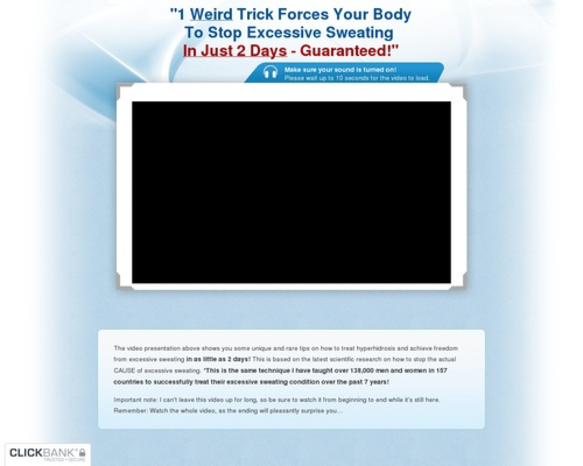 Sweat Miracle™ – FREE Video Presentation Sweat Miracle™ – FREE Video Presentation