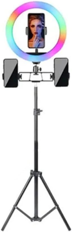 10″ RGB Selfie Light Circle LED Fill Light Dimmable Lamp Video Trepied Makeup Photography with Remote Tripod 10″ RGB Selfie Light Circle LED Fill Light Dimmable Lamp Video Trepied Makeup Photography with Remote Tripod