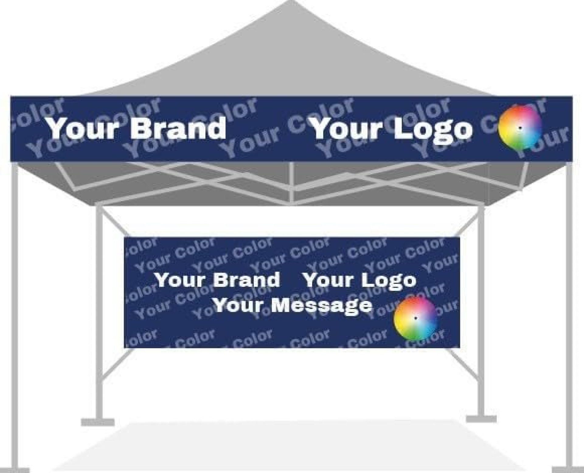 Customizable Canopy Tent Banner and Optional Valance, 4 ft, Add Your Brand and Logo (Custom, Banner Only) Customizable Canopy Tent Banner and Optional Valance, 4 ft, Add Your Brand and Logo (Custom, Banner Only)