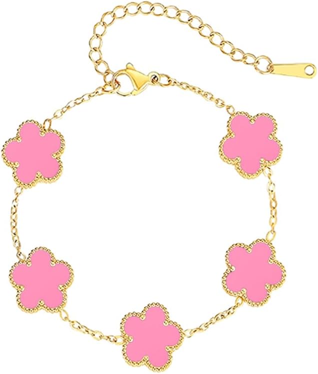 18K Gold-Plated Four Leaf Clover Bracelet for Women,Adjustable lucky Bracelet Set Jewelry Gift-Hypoallergenic Charm for Birthdays, Wellness & Daily Wear 18K Gold-Plated Four Leaf Clover Bracelet for Women,Adjustable lucky Bracelet Set Jewelry Gift-Hypoallergenic Charm for Birthdays, Wellness & Daily Wear