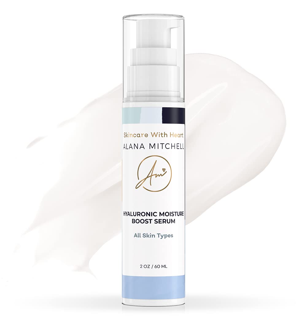 Alana Mitchell Hyaluronic Acid Serum for Face – Moisture Boost Anti Aging Serum – Face Serum to Fight Wrinkles & Fine Lines – Hydrating Serum Face Moisturizer for Sensitive, Dry & Combo Skin (2 oz) Alana Mitchell Hyaluronic Acid Serum for Face – Moisture Boost Anti Aging Serum – Face Serum to Fight Wrinkles & Fine Lines – Hydrating Serum Face Moisturizer for Sensitive, Dry & Combo Skin (2 oz)