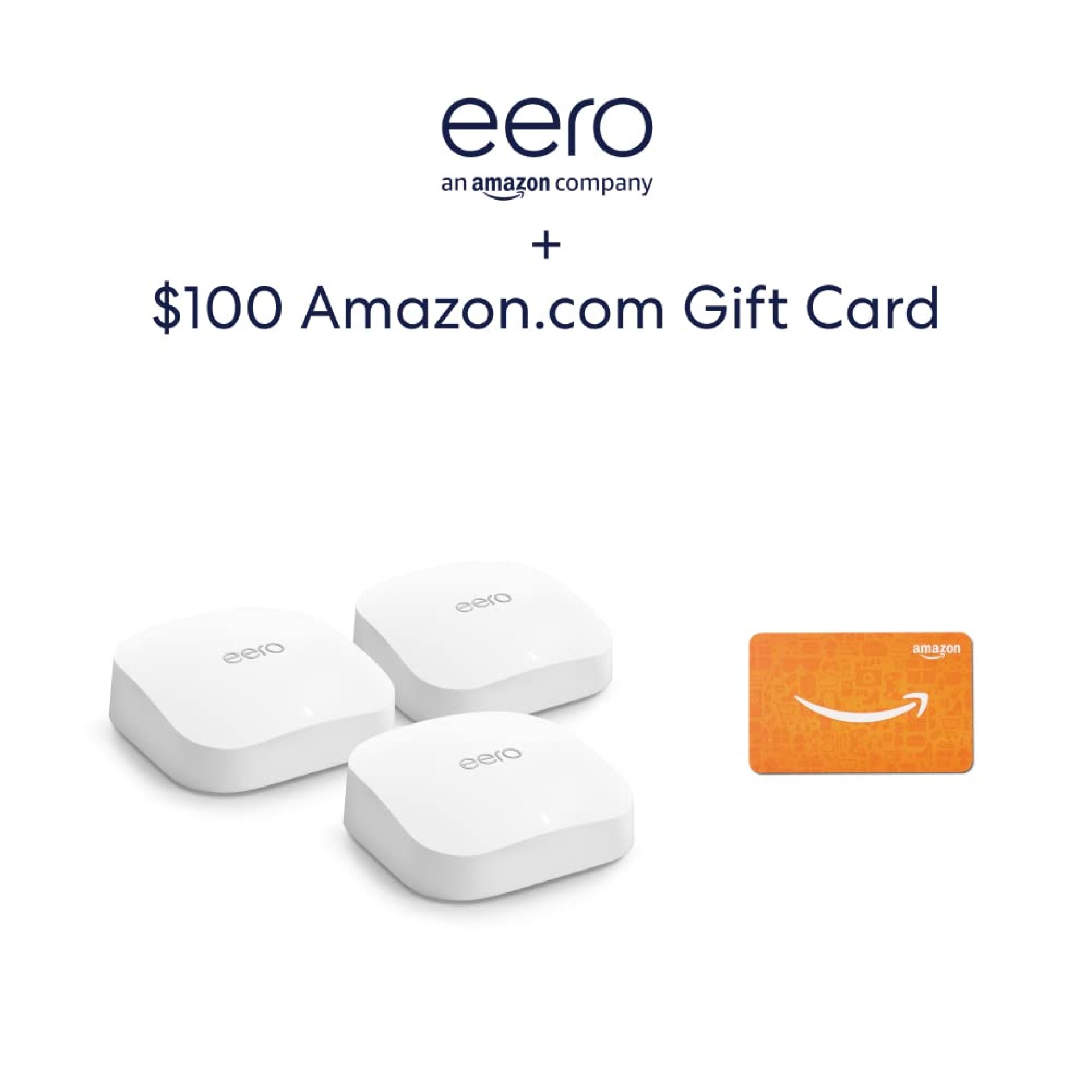 Amazon eero Pro 6E system (3-pack) with 0 Amazon.com Gift Card Amazon eero Pro 6E system (3-pack) with 0 Amazon.com Gift Card