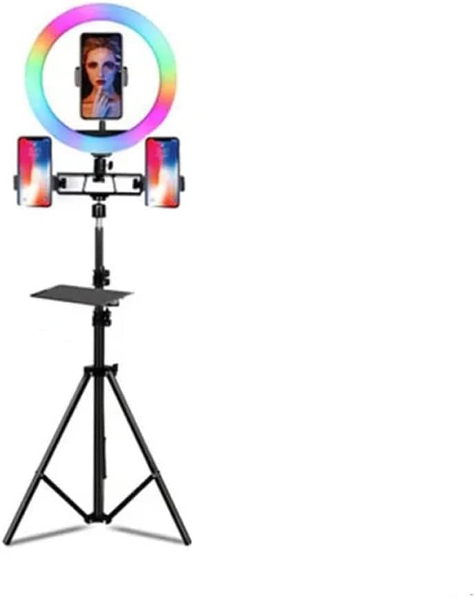 10″ RGB Selfie Light Circle LED Fill Light Dimmable Lamp Video Trepied Makeup Photography with Remote Tripod 10″ RGB Selfie Light Circle LED Fill Light Dimmable Lamp Video Trepied Makeup Photography with Remote Tripod