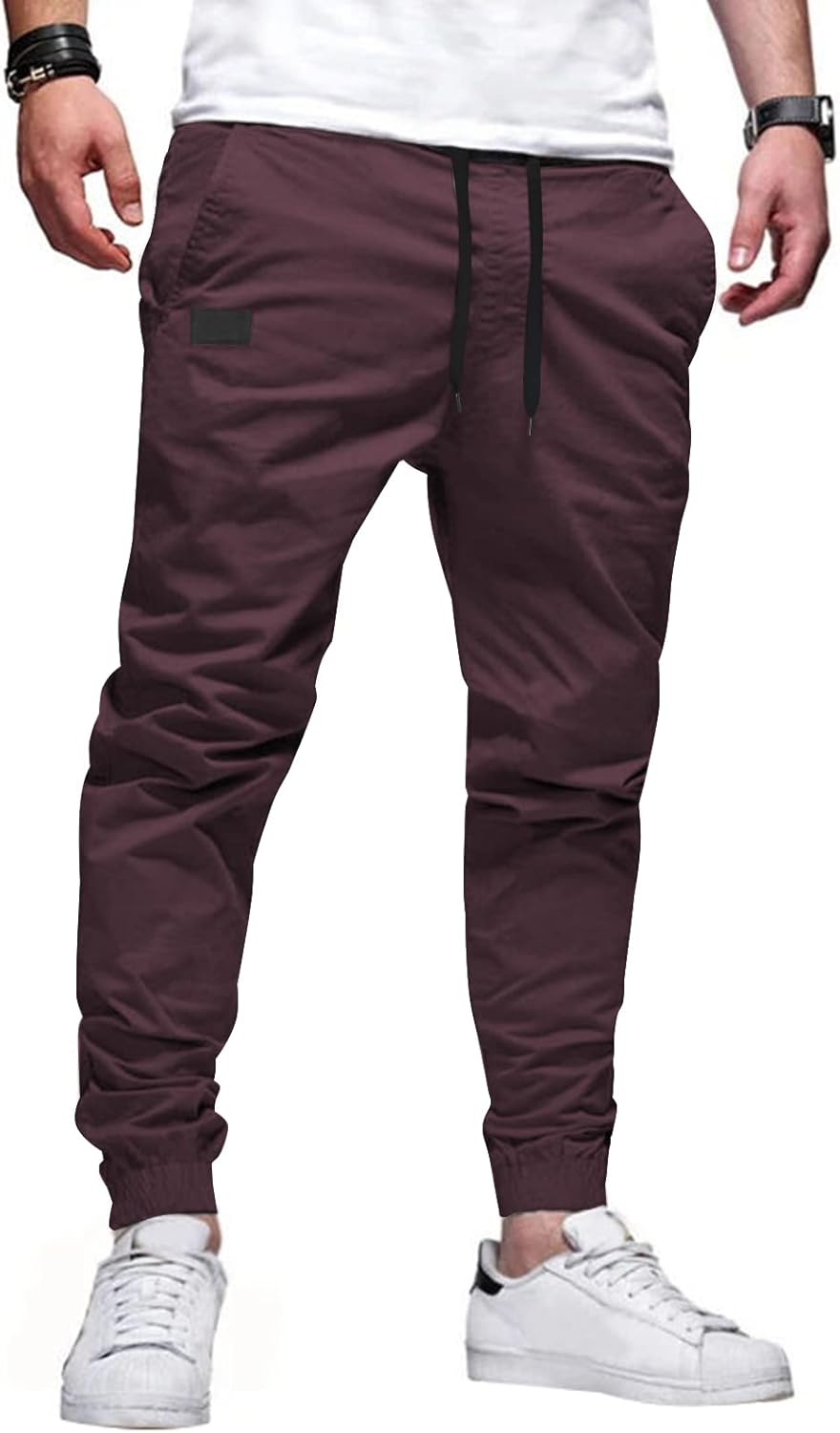 JMIERR Mens Casual Joggers Pants – Cotton Drawstring Chino Cargo Pants Hiking Outdoor Twill Track Jogging Sweatpants Pants JMIERR Mens Casual Joggers Pants – Cotton Drawstring Chino Cargo Pants Hiking Outdoor Twill Track Jogging Sweatpants Pants