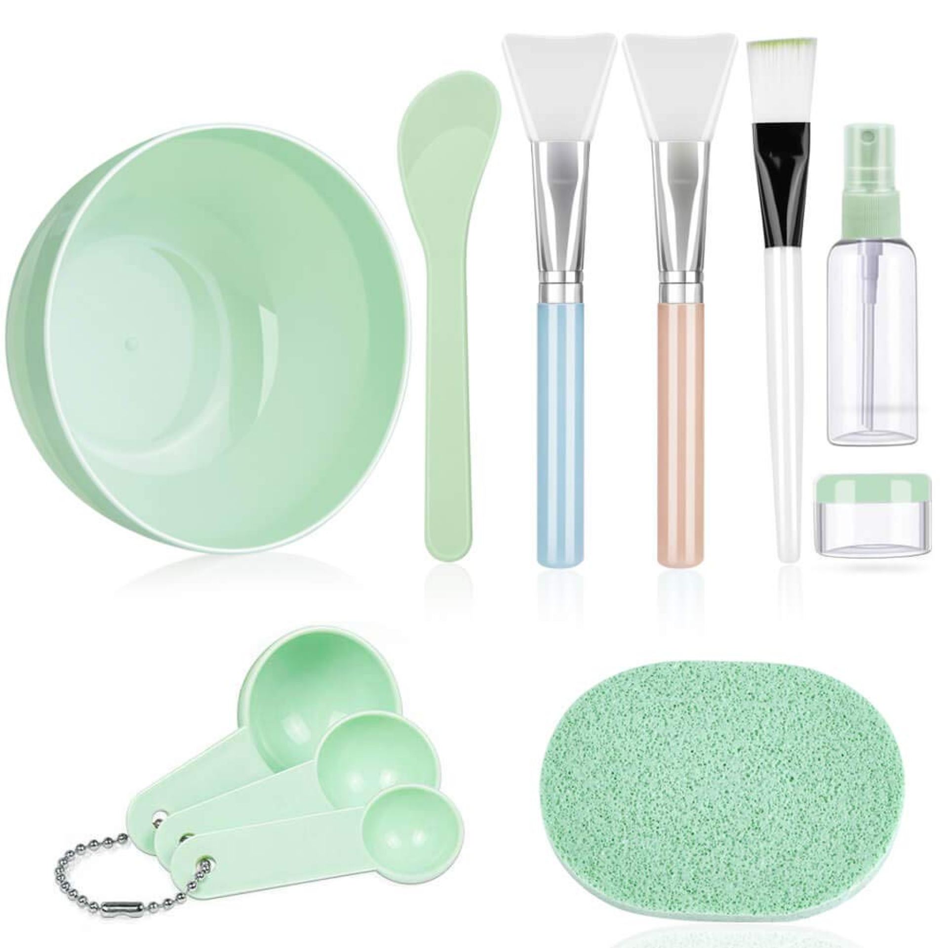 Face Mask Mixing Bowl Set, Anezus 11 Pcs DIY Facemask Mixing Tool Kit with Facial Mask Bowl Stick Spatula Silicone Brush Spray Bottle Puff Soaking Bottle Gauges Face Mask Mixing Bowl Set, Anezus 11 Pcs DIY Facemask Mixing Tool Kit with Facial Mask Bowl Stick Spatula Silicone Brush Spray Bottle Puff Soaking Bottle Gauges