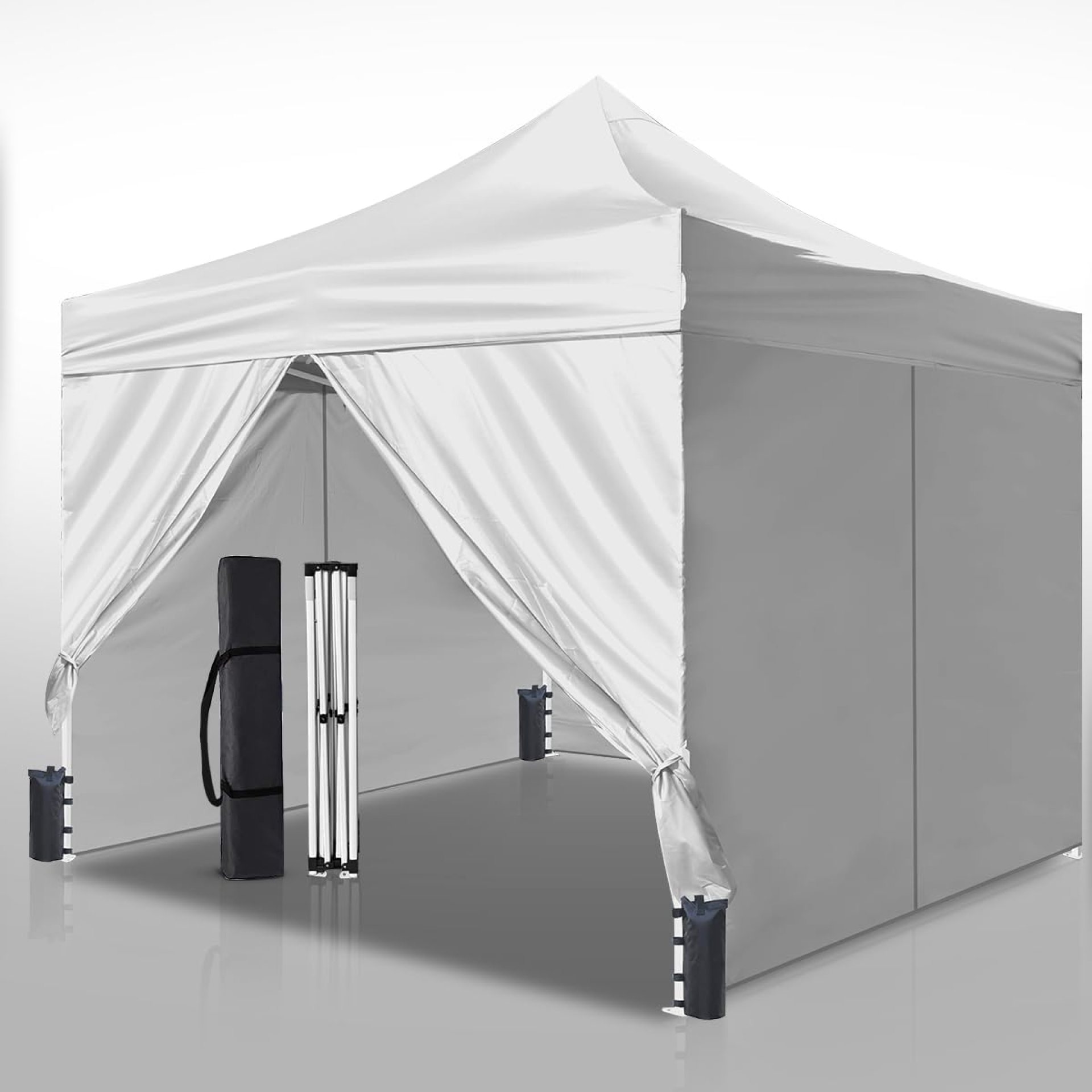 10x10ft Commercial Pop Up Canopy Tent with Removable Sidewalls, Waterproof Adjustable Height Outdoor Gazebo Sun Shelter, Heavy Duty UPF 50+ Party Tent for Camping & Events – White 10x10ft Commercial Pop Up Canopy Tent with Removable Sidewalls, Waterproof Adjustable Height Outdoor Gazebo Sun Shelter, Heavy Duty UPF 50+ Party Tent for Camping & Events – White