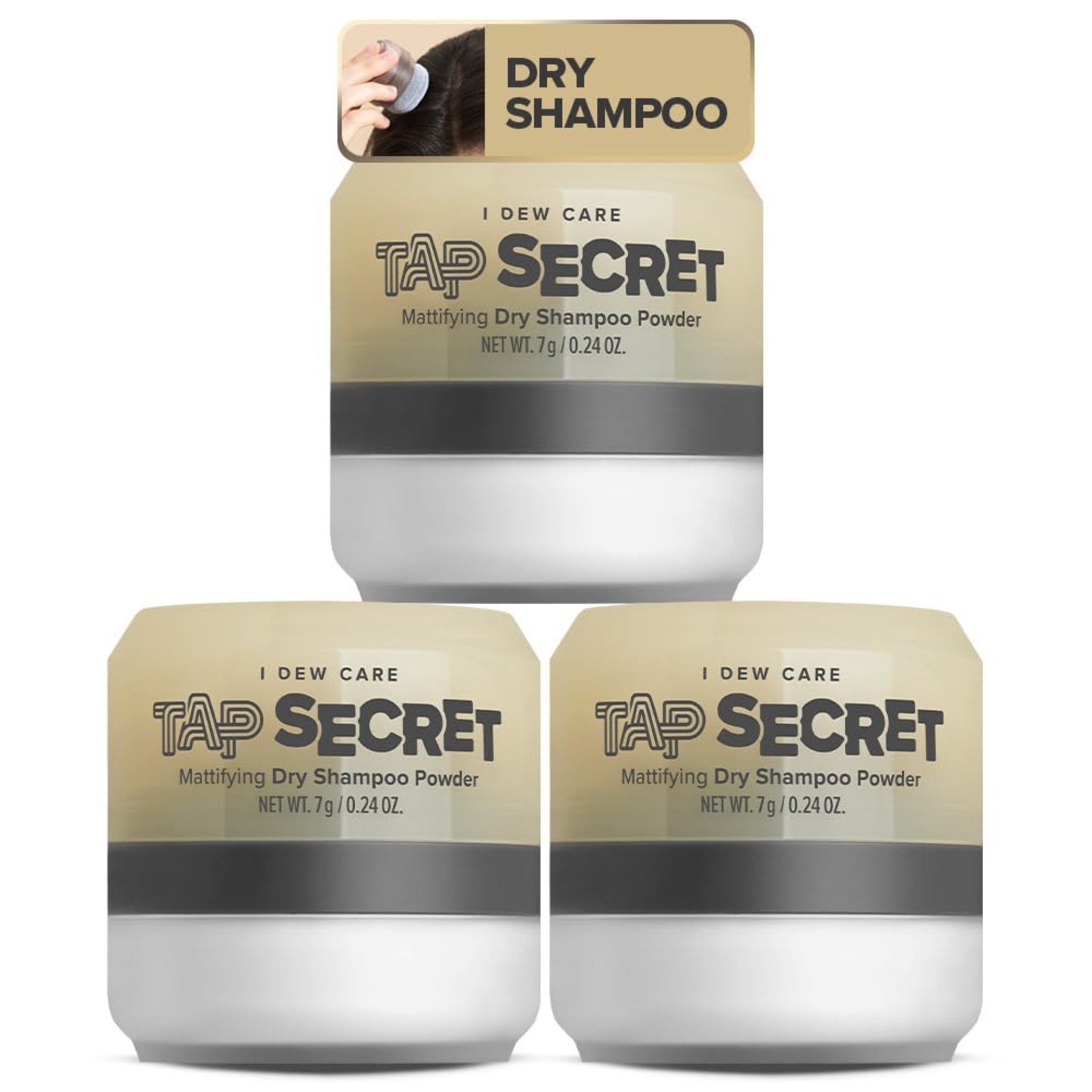 I DEW CARE Biotin Clarifying Dry Shampoo – Tap Secret Trio Gift set I Non-aerosol, Benzene-free, Travel Size, Fuller Looking Hair, No White Cast, Root Activator, 3 Count, Value Pack, 0.72Oz I DEW CARE Biotin Clarifying Dry Shampoo – Tap Secret Trio Gift set I Non-aerosol, Benzene-free, Travel Size, Fuller Looking Hair, No White Cast, Root Activator, 3 Count, Value Pack, 0.72Oz