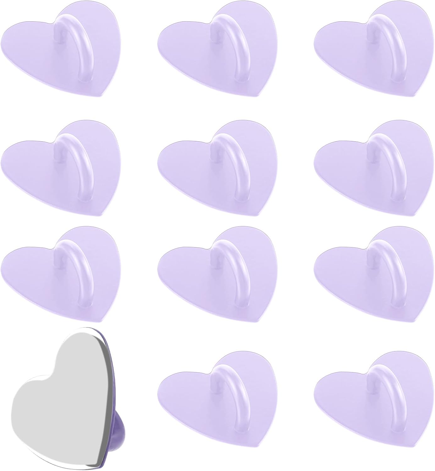 12PCS Phone Holder Heart Phone Ring, Self-Adhesive Cell Phone Hook Cell Phone Charm Hook for Cell Phone Tablet DIY Accessories(Purple) 12PCS Phone Holder Heart Phone Ring, Self-Adhesive Cell Phone Hook Cell Phone Charm Hook for Cell Phone Tablet DIY Accessories(Purple)