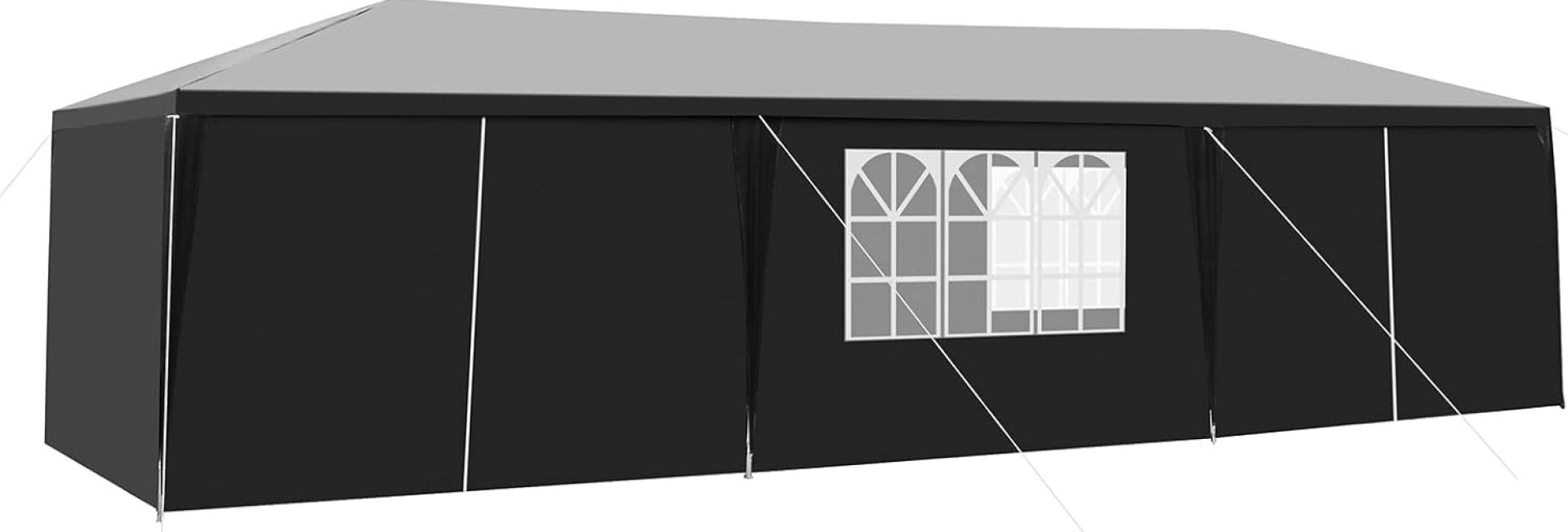 10×30 Outdoor Gazebo Canopy Party Tent with 8 Removable Sidewalls & Transparent Windows,Outside Gazebo Event Tent for Weddings, Birthdays, Garden Parties, and Backyard Patio BBQ Events,Black 10×30 Outdoor Gazebo Canopy Party Tent with 8 Removable Sidewalls & Transparent Windows,Outside Gazebo Event Tent for Weddings, Birthdays, Garden Parties, and Backyard Patio BBQ Events,Black