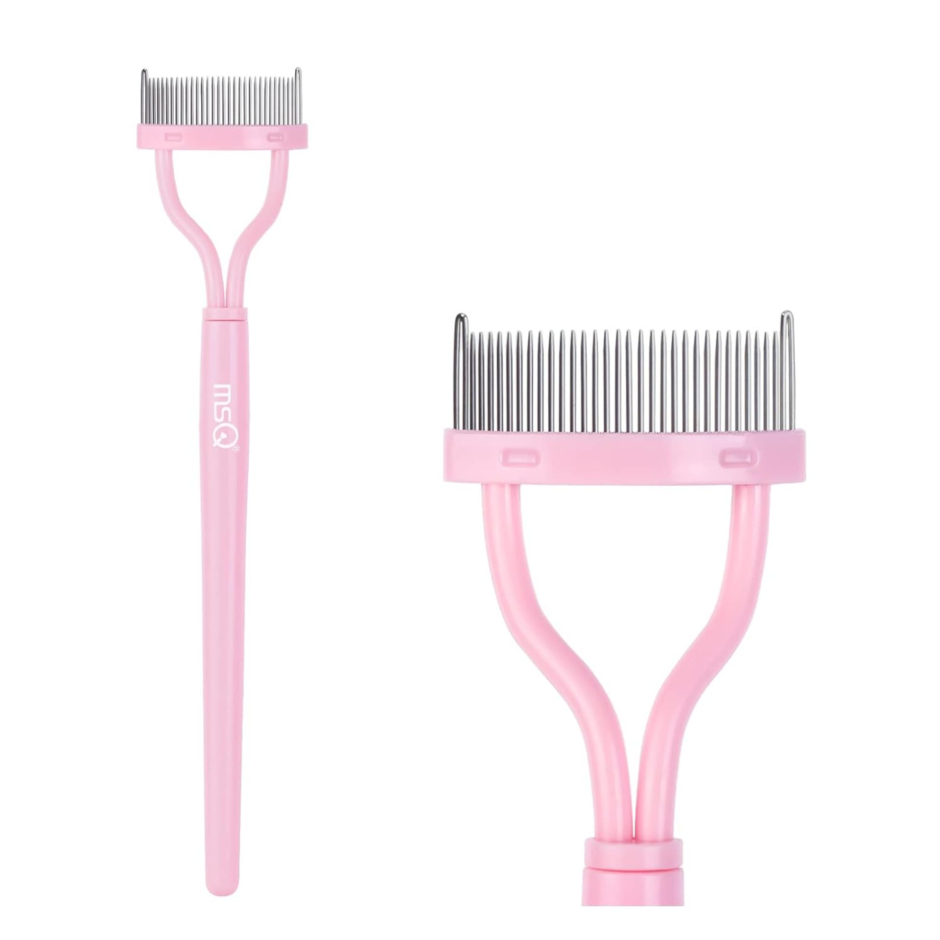 Eyelash Comb Separator MSQ Eyelash Mascara Brush and Comb Lash Separator With Comb Cover Arc Designed Cosmetic Brushes Tool Pink (1PCS) Eyelash Comb Separator MSQ Eyelash Mascara Brush and Comb Lash Separator With Comb Cover Arc Designed Cosmetic Brushes Tool Pink (1PCS)