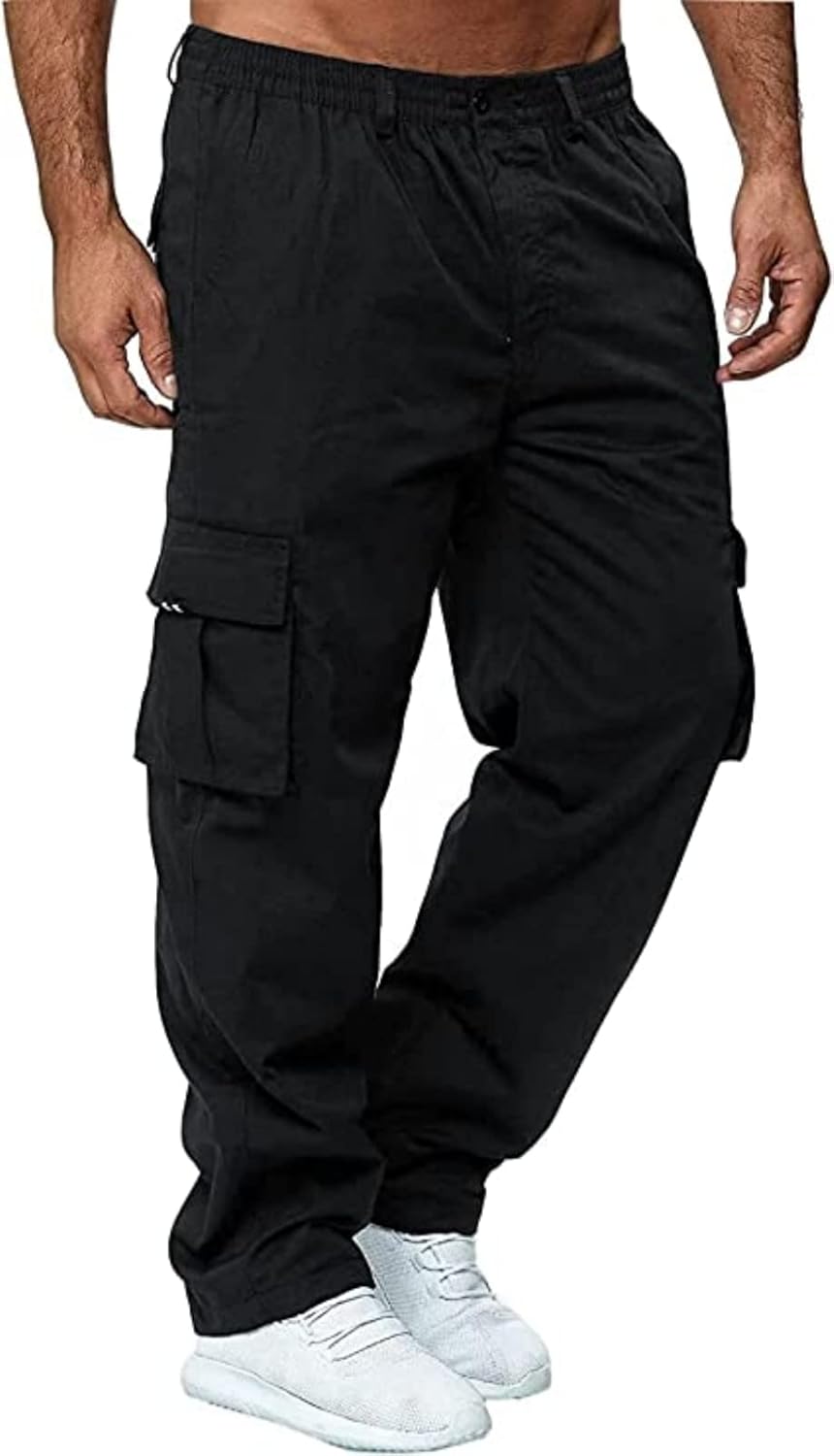 AIFARLD Men’s Cargo Pants with Pockets Cotton Hiking Sweatpants Casual Athletic Jogger Sports Outdoor Trousers Relaxed Fit AIFARLD Men’s Cargo Pants with Pockets Cotton Hiking Sweatpants Casual Athletic Jogger Sports Outdoor Trousers Relaxed Fit