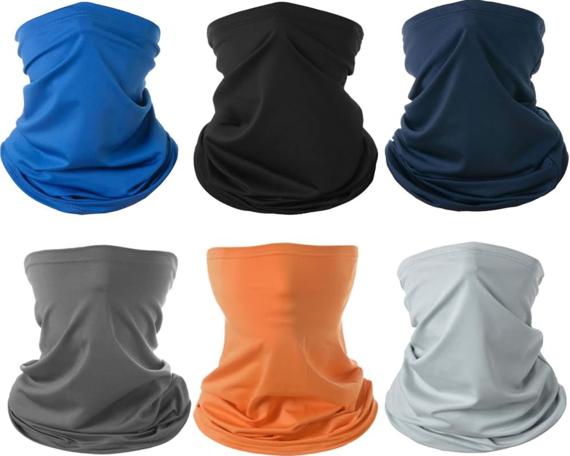 6 Pieces Summer Face Cover Scarf Mens Neck Gaiter For Men Women UV Protection Face Breathable Sun Protection Cycling Running 6 Pieces Summer Face Cover Scarf Mens Neck Gaiter For Men Women UV Protection Face Breathable Sun Protection Cycling Running