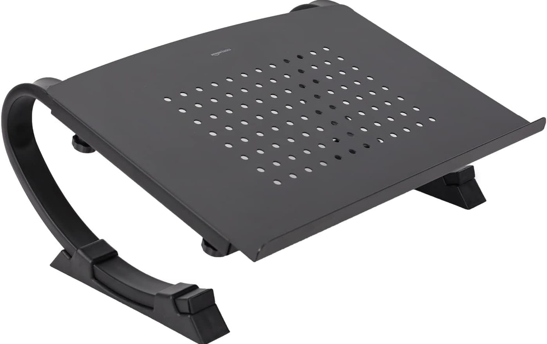 Amazon Basics – Adjustable Monitor Stand, Laptop Riser for Desk, Holds Laptops, Monitors and Printers up to 22 Pounds, Black Amazon Basics – Adjustable Monitor Stand, Laptop Riser for Desk, Holds Laptops, Monitors and Printers up to 22 Pounds, Black