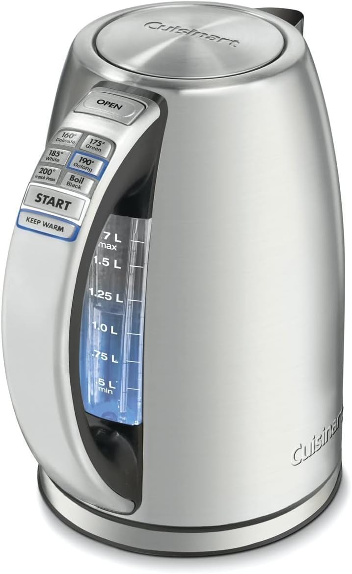 Cuisinart 1.7-Liter Stainless Steel Cordless Electric Kettle with 6 Preset Temperatures Cuisinart 1.7-Liter Stainless Steel Cordless Electric Kettle with 6 Preset Temperatures