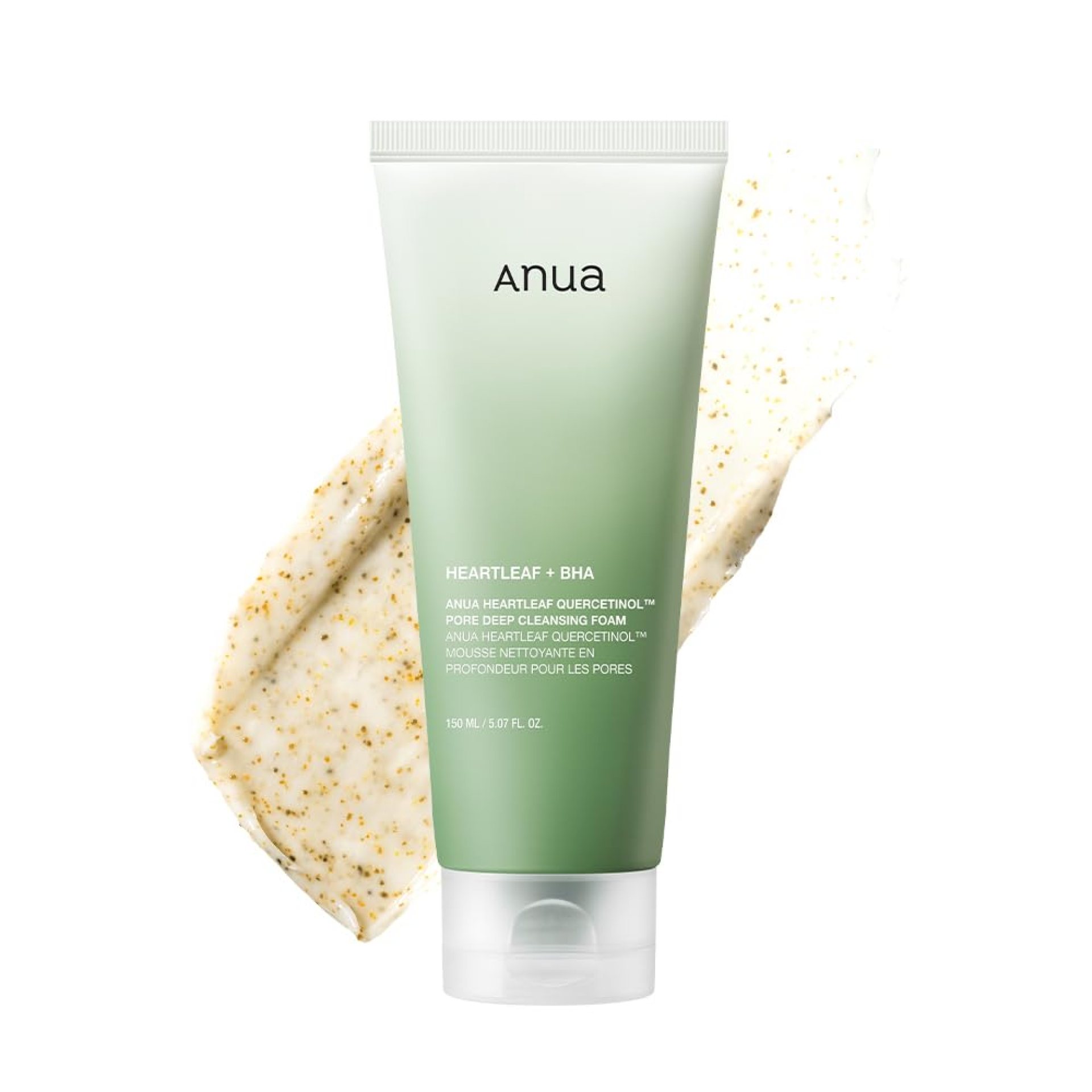 ANUA Heartleaf Quercetinol Pore Deep Cleansing Foam, Facial Cleanser, for Double Cleansing, BHA, Hyaluronic Acid, Glycerin, Face Wash, Blackhead Remover, Korean Skincare (150ml/5.07 fl.oz.) ANUA Heartleaf Quercetinol Pore Deep Cleansing Foam, Facial Cleanser, for Double Cleansing, BHA, Hyaluronic Acid, Glycerin, Face Wash, Blackhead Remover, Korean Skincare (150ml/5.07 fl.oz.)