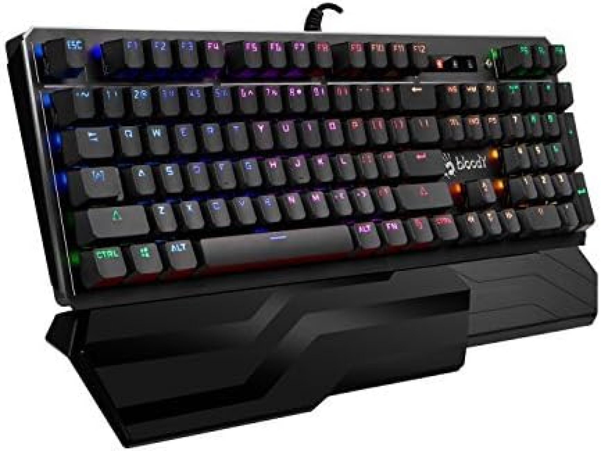 Bloody Gaming B975 Light Strike Optical Gaming Computer Keyboard |Instant Actuation | Spill-Resistant Design | RGB LED Backlit Keyboard | Tactile & Clicky Feedback | Detachable Wrist-Rest Bloody Gaming B975 Light Strike Optical Gaming Computer Keyboard |Instant Actuation | Spill-Resistant Design | RGB LED Backlit Keyboard | Tactile & Clicky Feedback | Detachable Wrist-Rest