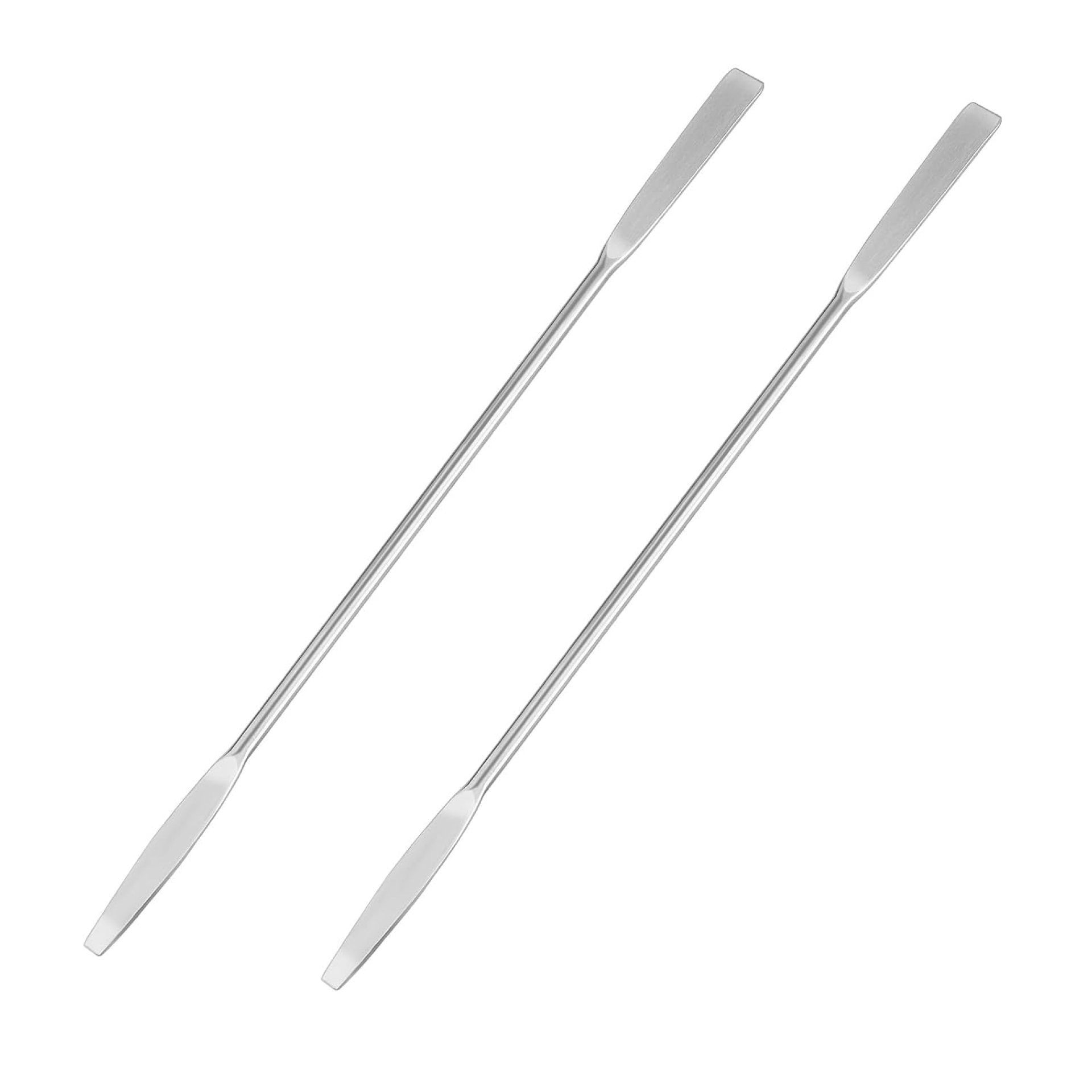 2PCS Stainless Steel Lab Laboratory Mini Double-Ended Spatula Micro Square/Round End Spatula, 6.2″ 2PCS Stainless Steel Lab Laboratory Mini Double-Ended Spatula Micro Square/Round End Spatula, 6.2″