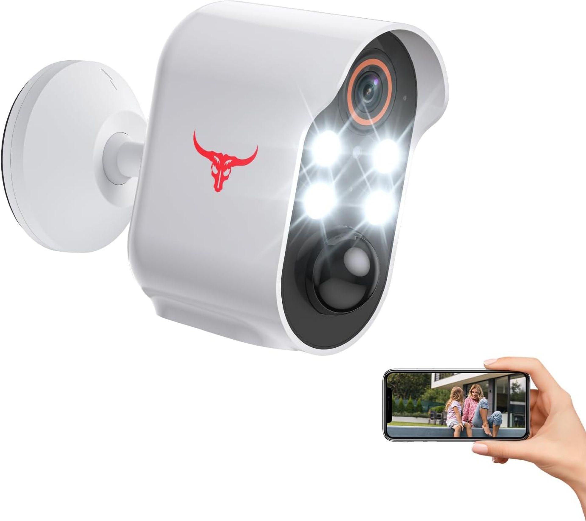 1080p Wireless Security Camera with AI Human Detection, Night Vision, 2-Way Talk, Cloud Storage, Rechargeable Battery Included, Battery Camera for Home Security, 2.4G WiFi 1080p Wireless Security Camera with AI Human Detection, Night Vision, 2-Way Talk, Cloud Storage, Rechargeable Battery Included, Battery Camera for Home Security, 2.4G WiFi