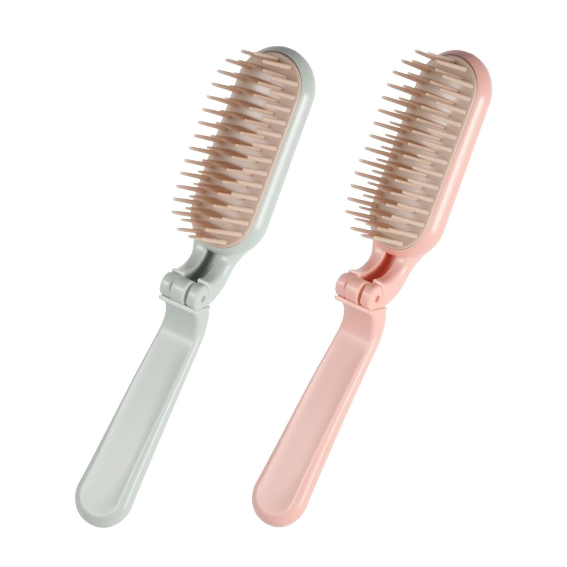 2Pcs Foldable Hair Brush, Plastic Travel Combs Portable Mini Hairbrush Comb Small Compact Pocket Size for Curly Straight Thick Thin Wet Dry Hair (Green & Pink) 2Pcs Foldable Hair Brush, Plastic Travel Combs Portable Mini Hairbrush Comb Small Compact Pocket Size for Curly Straight Thick Thin Wet Dry Hair (Green & Pink)