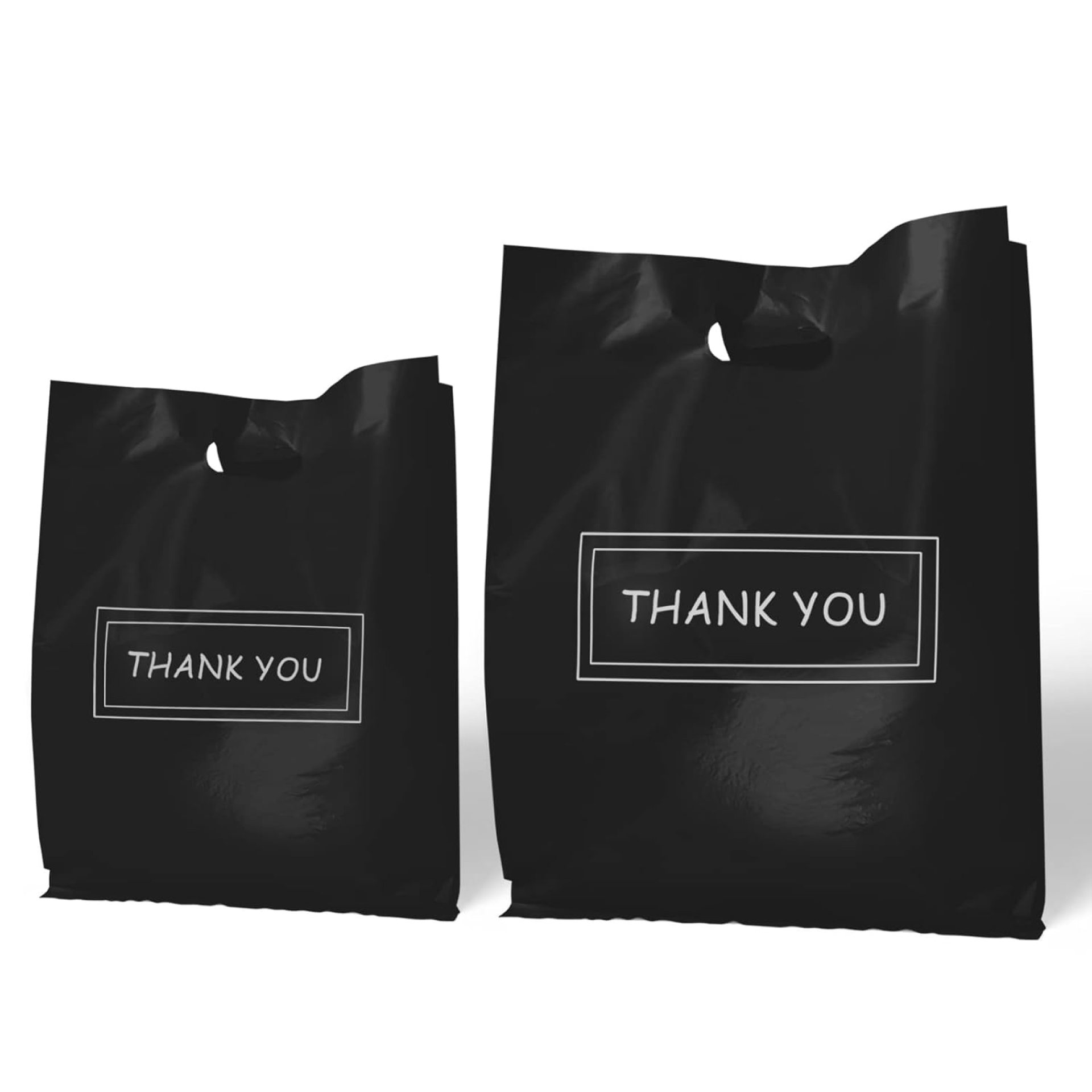 200Pcs Thank You Bags, Black Retail Merchandise Bags Bulk 9×10 and 12×15, Plastic Shopping Boutique Bags 2.36Mil Reusable for Goodie Bags,Boutique, Party Gift, Clothes (Black)… 200Pcs Thank You Bags, Black Retail Merchandise Bags Bulk 9×10 and 12×15, Plastic Shopping Boutique Bags 2.36Mil Reusable for Goodie Bags,Boutique, Party Gift, Clothes (Black)…