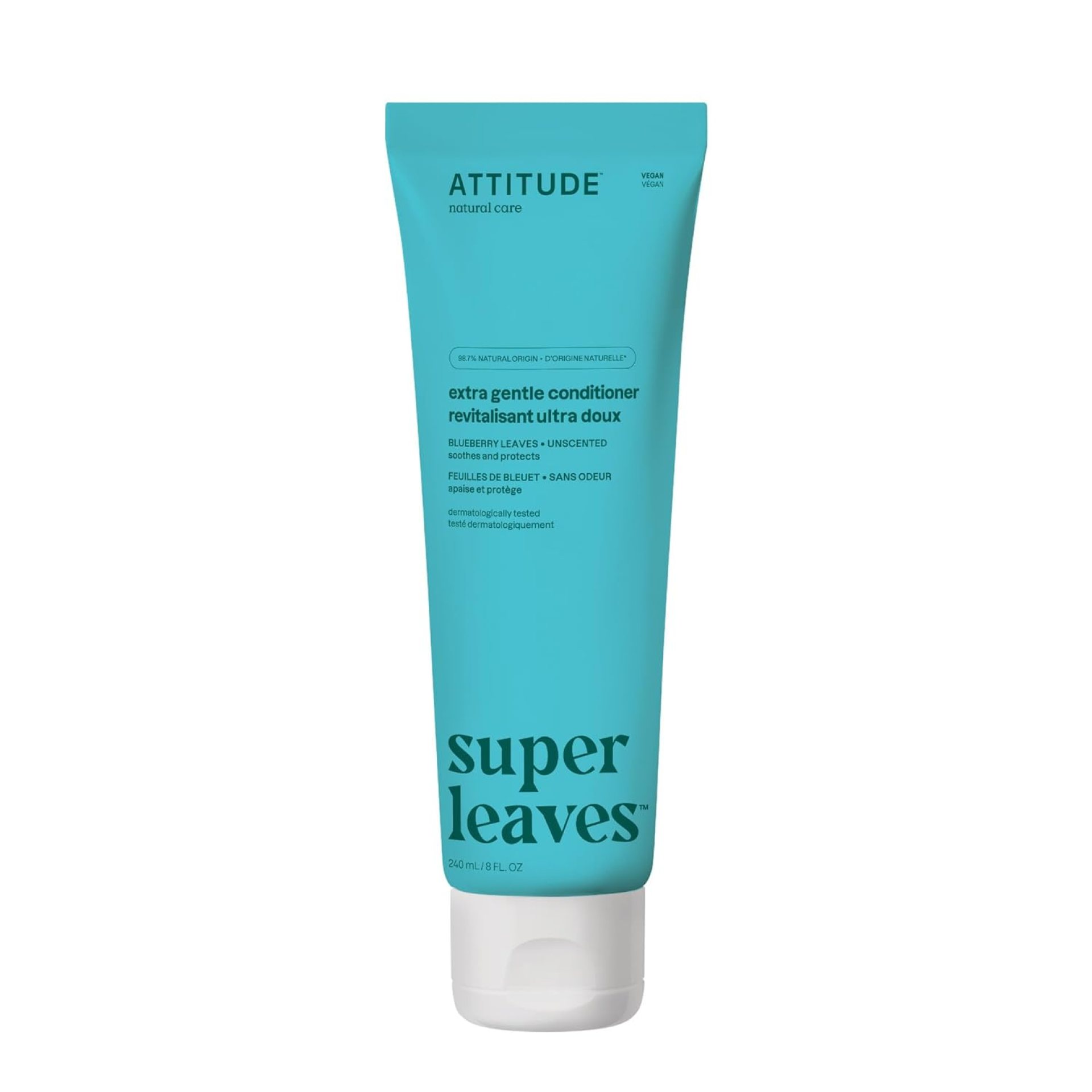ATTITUDE Extra Gentle Hair Conditioner, Soothes Dry Scalp, Naturally Derived Ingredients, Vegan Detangler, Dermatologically Tested, Unscented, 8 Fl Oz ATTITUDE Extra Gentle Hair Conditioner, Soothes Dry Scalp, Naturally Derived Ingredients, Vegan Detangler, Dermatologically Tested, Unscented, 8 Fl Oz