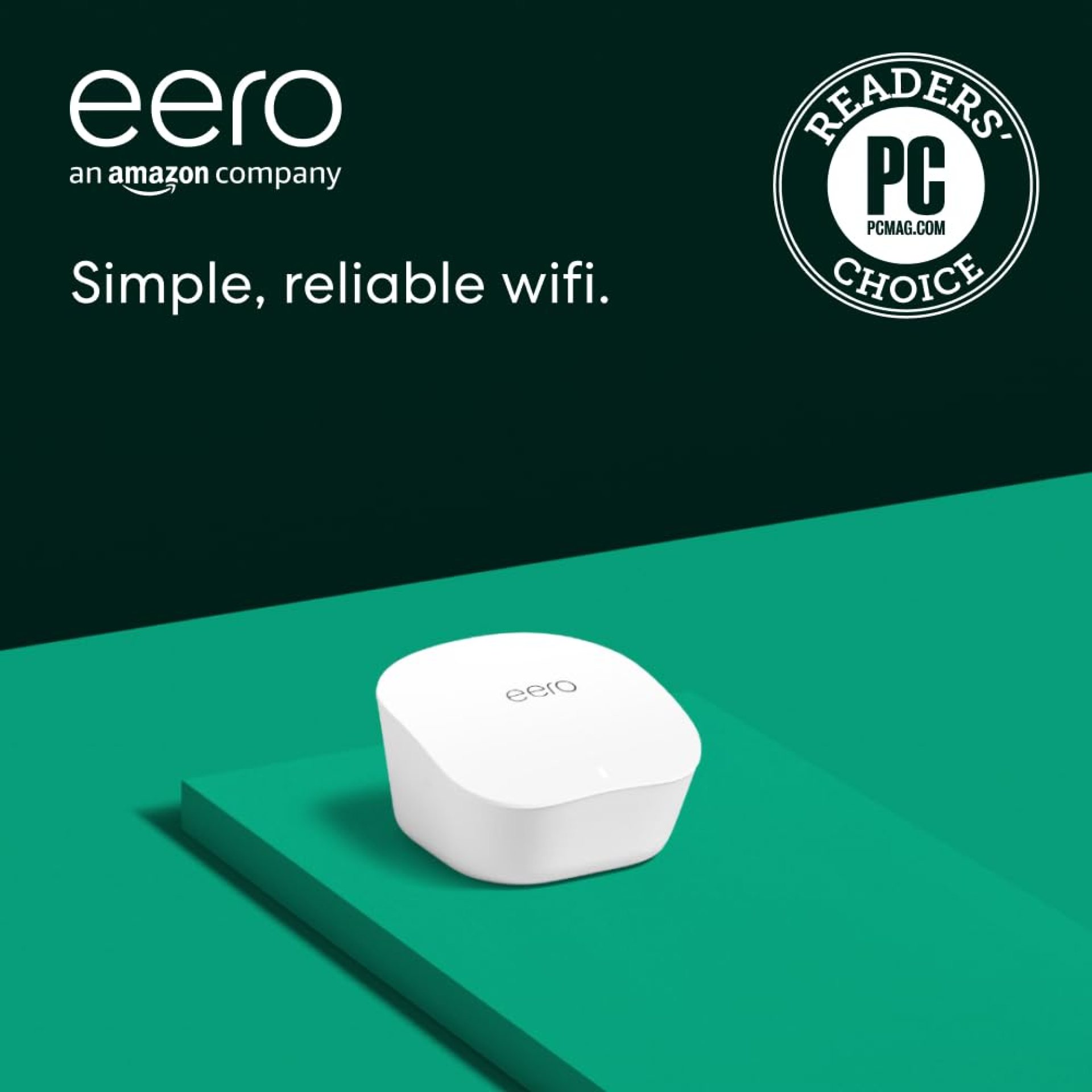 Amazon eero mesh wifi router – Supports internet plans up to 550 Mbps, Coverage up to 1,500 sq. ft., 1-pack Amazon eero mesh wifi router – Supports internet plans up to 550 Mbps, Coverage up to 1,500 sq. ft., 1-pack